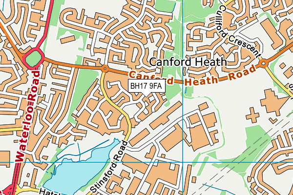 BH17 9FA map - OS VectorMap District (Ordnance Survey)