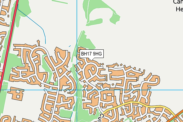 BH17 9HG map - OS VectorMap District (Ordnance Survey)