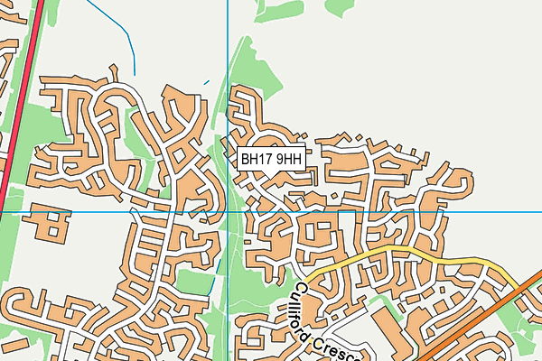 BH17 9HH map - OS VectorMap District (Ordnance Survey)