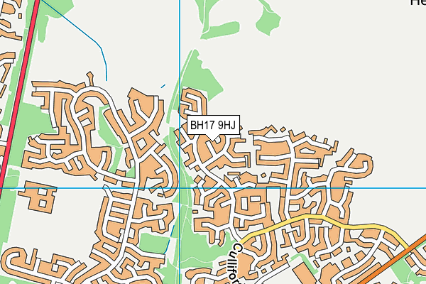 BH17 9HJ map - OS VectorMap District (Ordnance Survey)