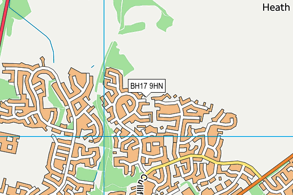 BH17 9HN map - OS VectorMap District (Ordnance Survey)