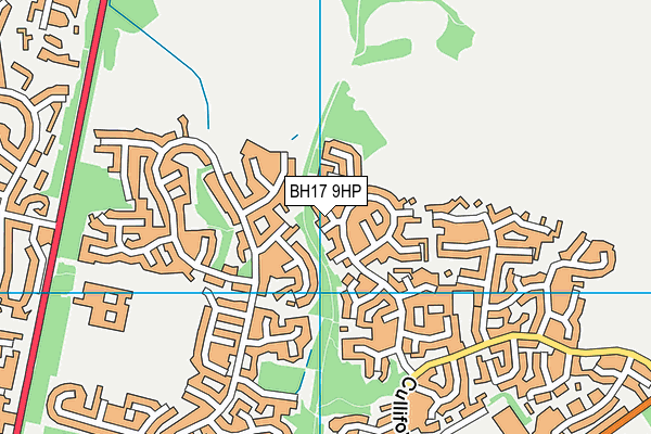 BH17 9HP map - OS VectorMap District (Ordnance Survey)