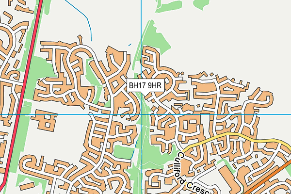 BH17 9HR map - OS VectorMap District (Ordnance Survey)