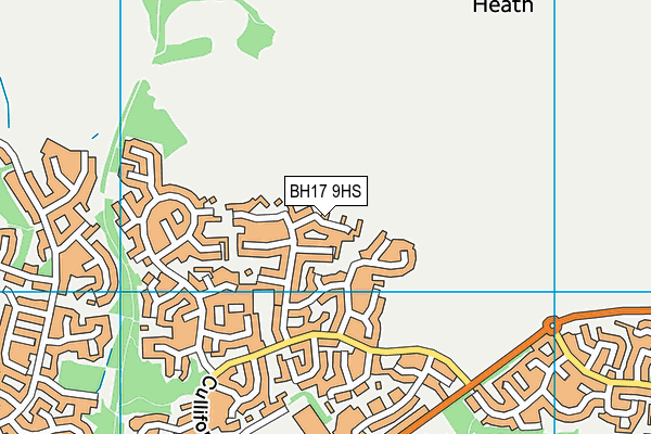 BH17 9HS map - OS VectorMap District (Ordnance Survey)