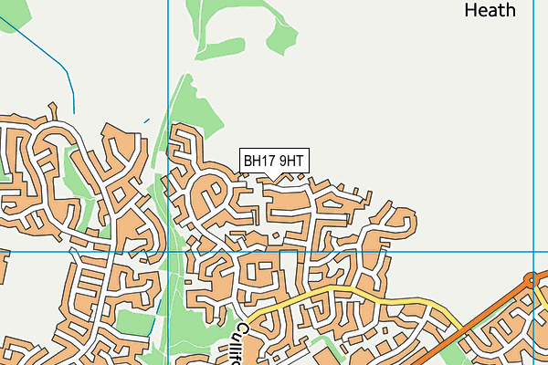 BH17 9HT map - OS VectorMap District (Ordnance Survey)