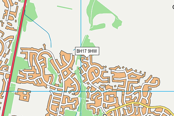 BH17 9HW map - OS VectorMap District (Ordnance Survey)
