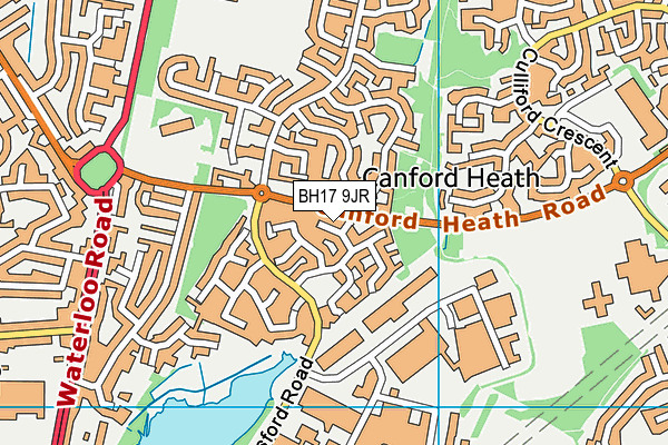 BH17 9JR map - OS VectorMap District (Ordnance Survey)