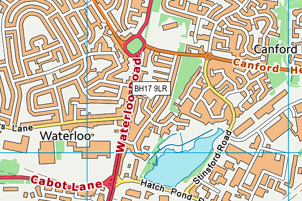 BH17 9LR map - OS VectorMap District (Ordnance Survey)