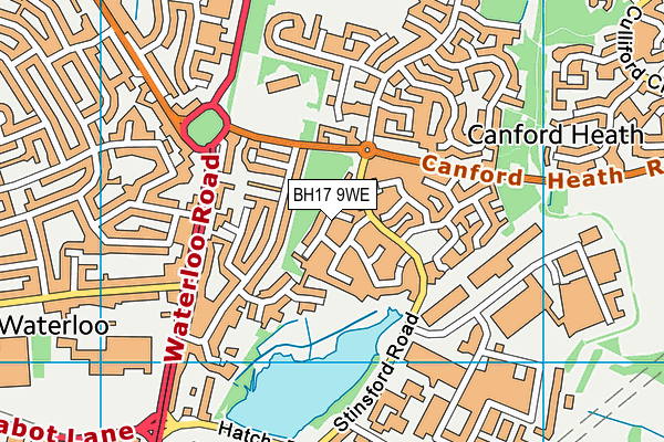 BH17 9WE map - OS VectorMap District (Ordnance Survey)