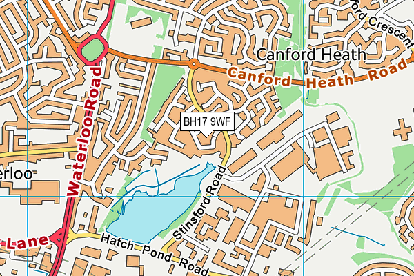 BH17 9WF map - OS VectorMap District (Ordnance Survey)