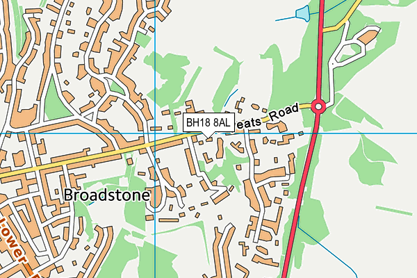 BH18 8AL map - OS VectorMap District (Ordnance Survey)