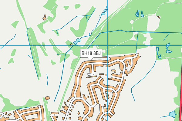 BH18 8BJ map - OS VectorMap District (Ordnance Survey)