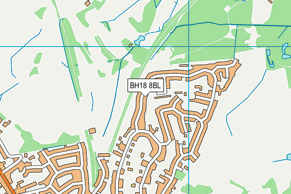 BH18 8BL map - OS VectorMap District (Ordnance Survey)