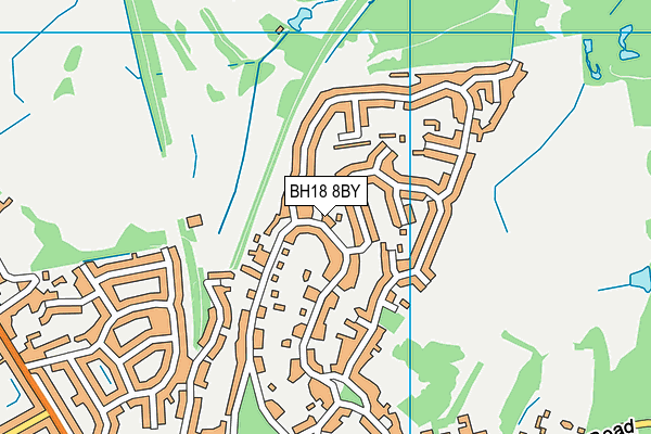 BH18 8BY map - OS VectorMap District (Ordnance Survey)