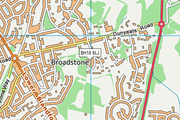 BH18 8LJ map - OS VectorMap District (Ordnance Survey)