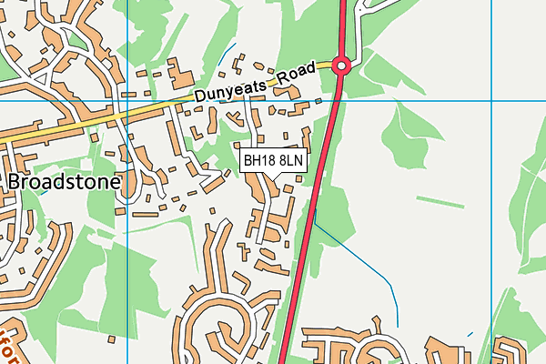 BH18 8LN map - OS VectorMap District (Ordnance Survey)