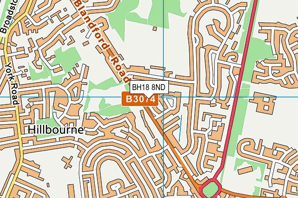 BH18 8ND map - OS VectorMap District (Ordnance Survey)