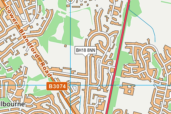 BH18 8NN map - OS VectorMap District (Ordnance Survey)