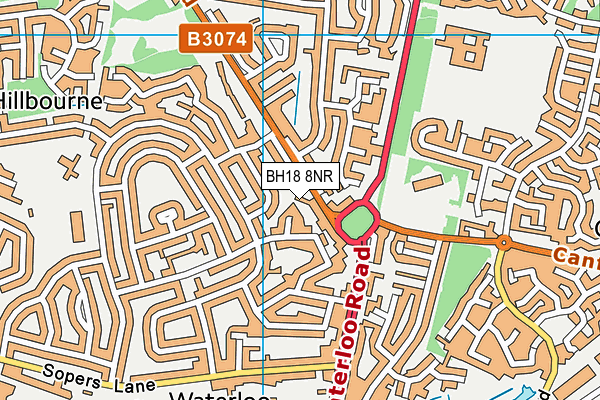 BH18 8NR map - OS VectorMap District (Ordnance Survey)