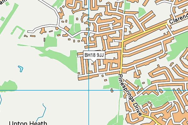 BH18 9JJ map - OS VectorMap District (Ordnance Survey)