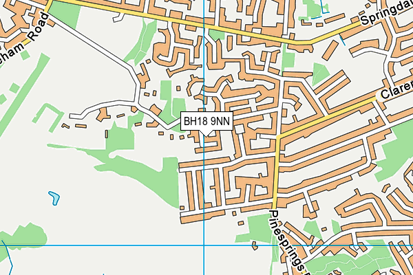 BH18 9NN map - OS VectorMap District (Ordnance Survey)