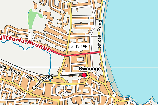 BH19 1AN map - OS VectorMap District (Ordnance Survey)