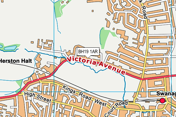 BH19 1AR map - OS VectorMap District (Ordnance Survey)