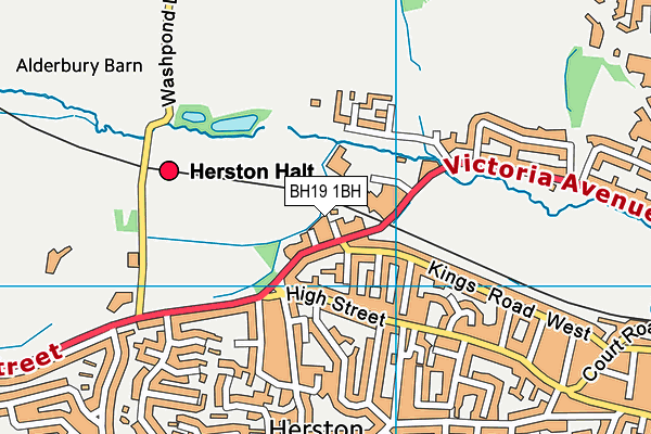BH19 1BH map - OS VectorMap District (Ordnance Survey)