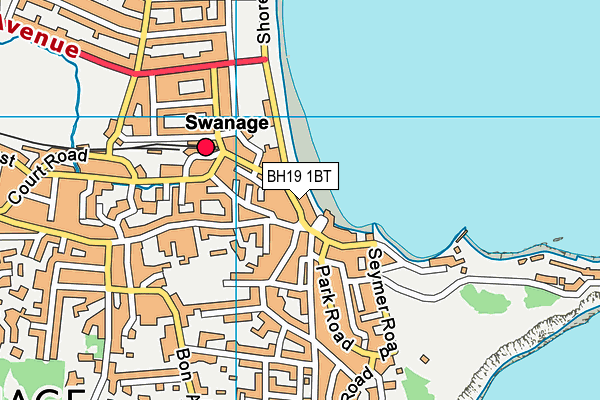 Map of THE LOFT COMMUNITY CENTRE SWANAGE CIC at district scale