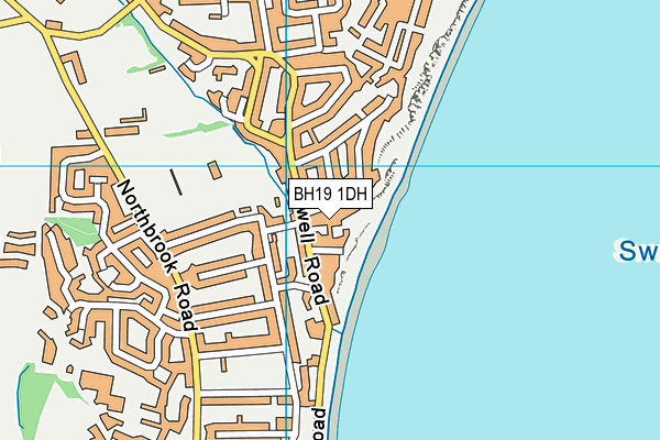 BH19 1DH map - OS VectorMap District (Ordnance Survey)