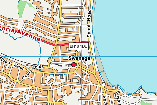 BH19 1DL map - OS VectorMap District (Ordnance Survey)