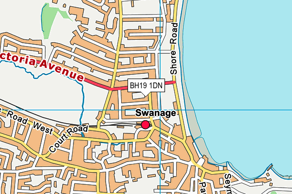 BH19 1DN map - OS VectorMap District (Ordnance Survey)