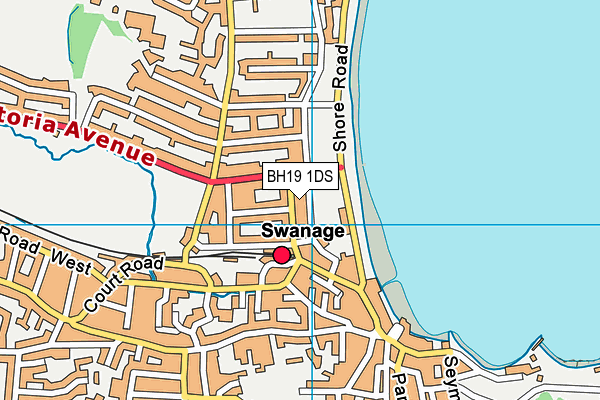 BH19 1DS map - OS VectorMap District (Ordnance Survey)