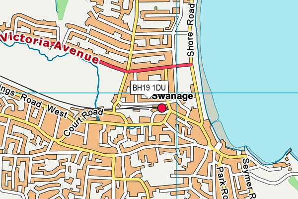 BH19 1DU map - OS VectorMap District (Ordnance Survey)