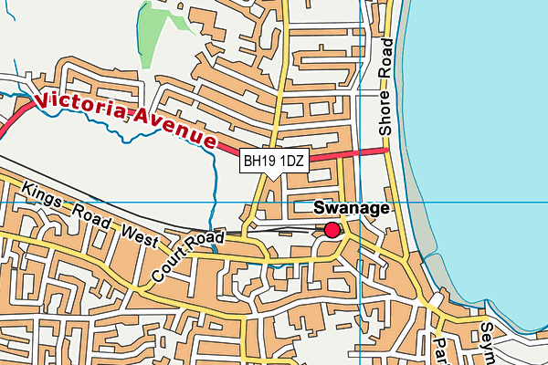 BH19 1DZ map - OS VectorMap District (Ordnance Survey)