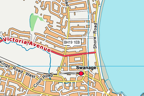 BH19 1EB map - OS VectorMap District (Ordnance Survey)