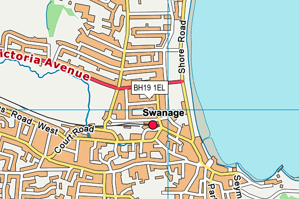 BH19 1EL map - OS VectorMap District (Ordnance Survey)