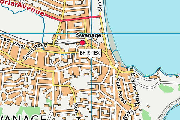 BH19 1EX map - OS VectorMap District (Ordnance Survey)