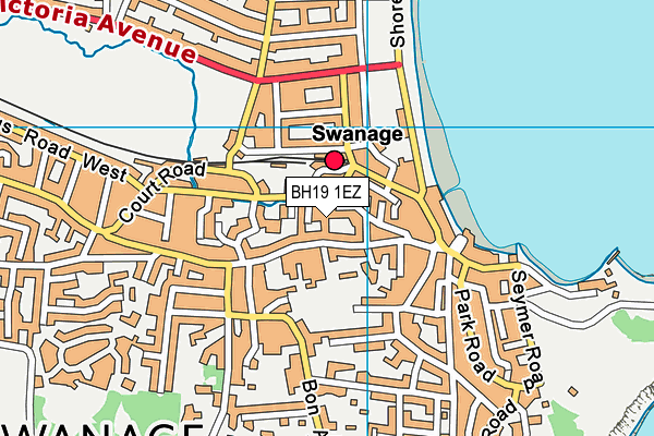 BH19 1EZ map - OS VectorMap District (Ordnance Survey)