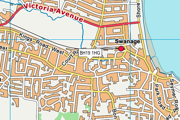 BH19 1HG map - OS VectorMap District (Ordnance Survey)