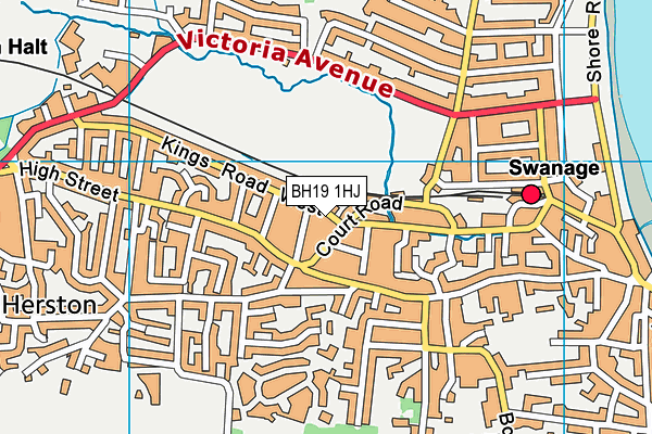 BH19 1HJ map - OS VectorMap District (Ordnance Survey)