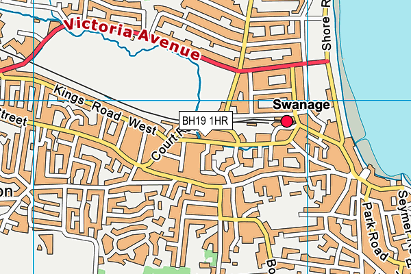 BH19 1HR map - OS VectorMap District (Ordnance Survey)
