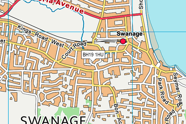 BH19 1HU map - OS VectorMap District (Ordnance Survey)
