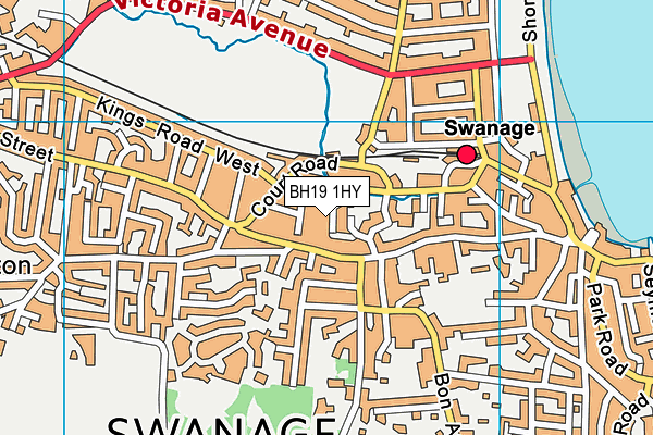 BH19 1HY map - OS VectorMap District (Ordnance Survey)