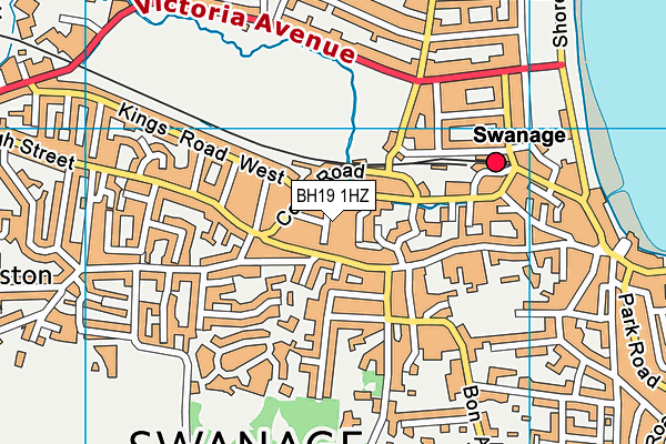 BH19 1HZ map - OS VectorMap District (Ordnance Survey)