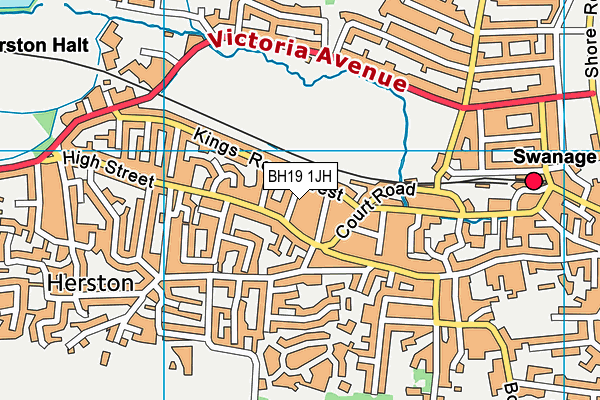 BH19 1JH map - OS VectorMap District (Ordnance Survey)