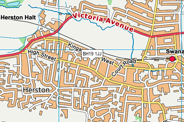 BH19 1JJ map - OS VectorMap District (Ordnance Survey)
