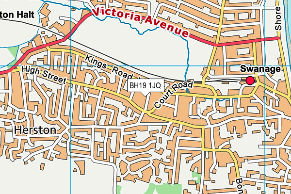 BH19 1JQ map - OS VectorMap District (Ordnance Survey)