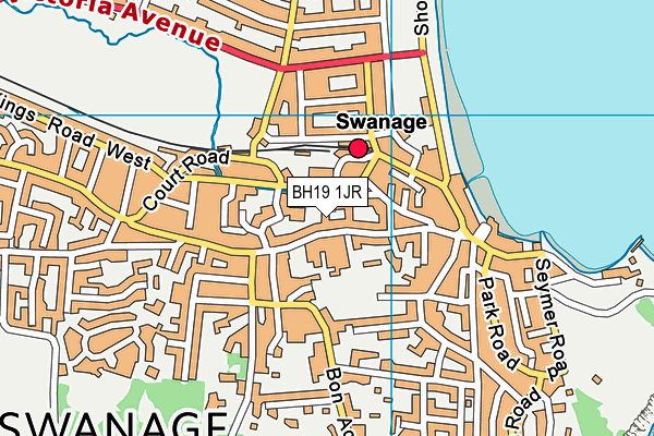 BH19 1JR map - OS VectorMap District (Ordnance Survey)