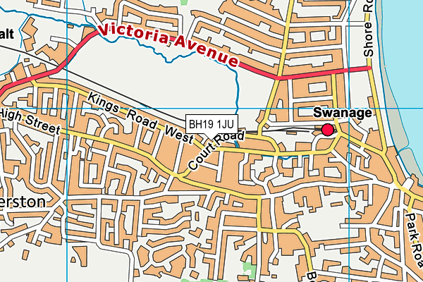 BH19 1JU map - OS VectorMap District (Ordnance Survey)